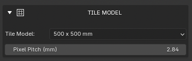 LED VOLUME Tile Model panel